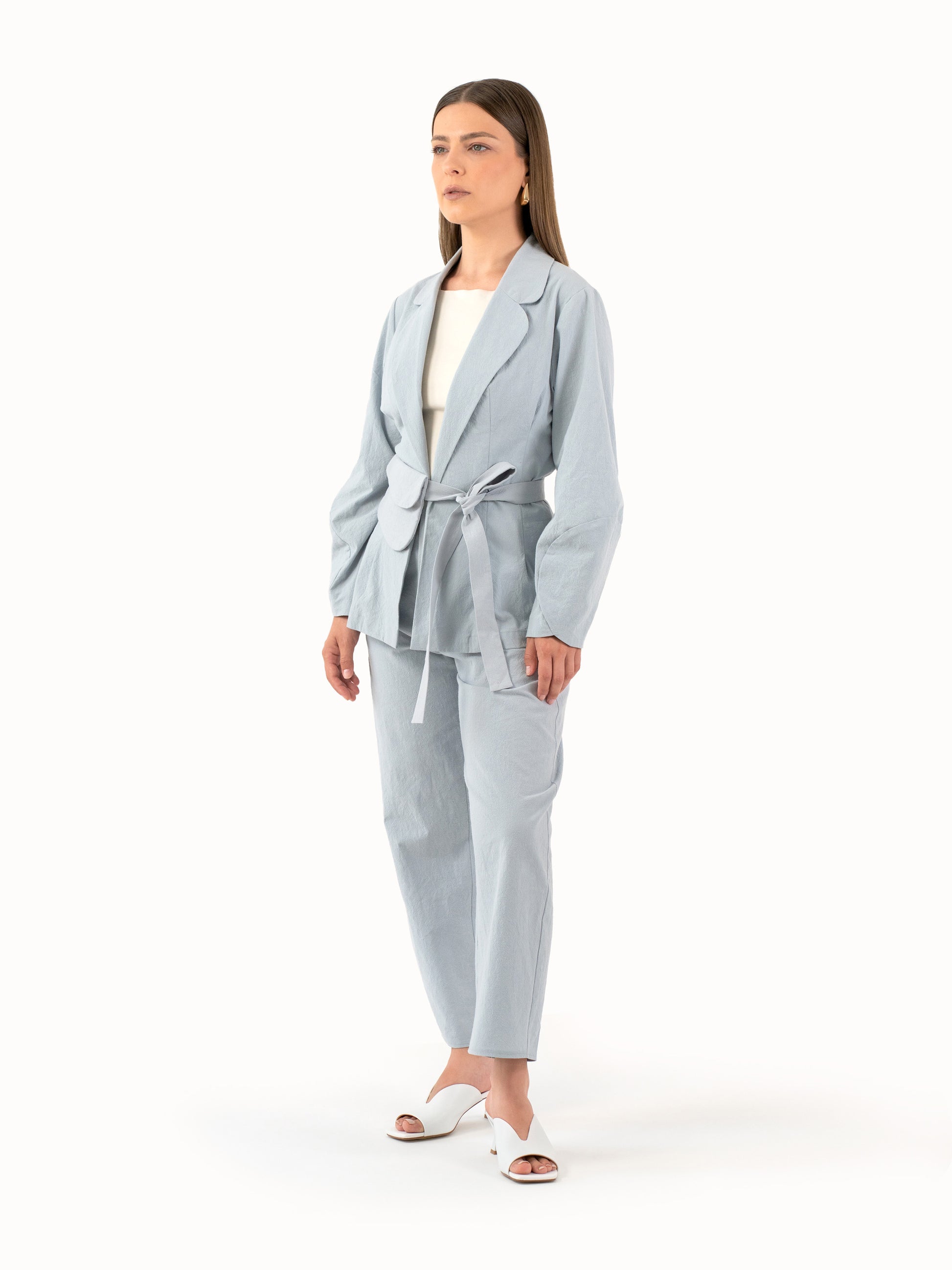 The Rounded Trousers – Sky Blue Petite