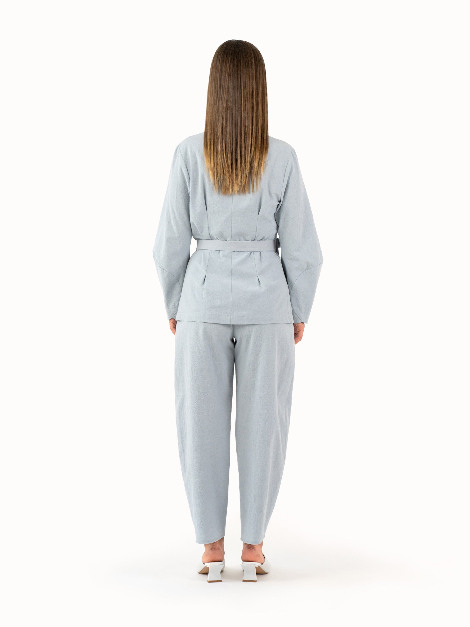 The Rounded Trousers – Sky Blue Petite