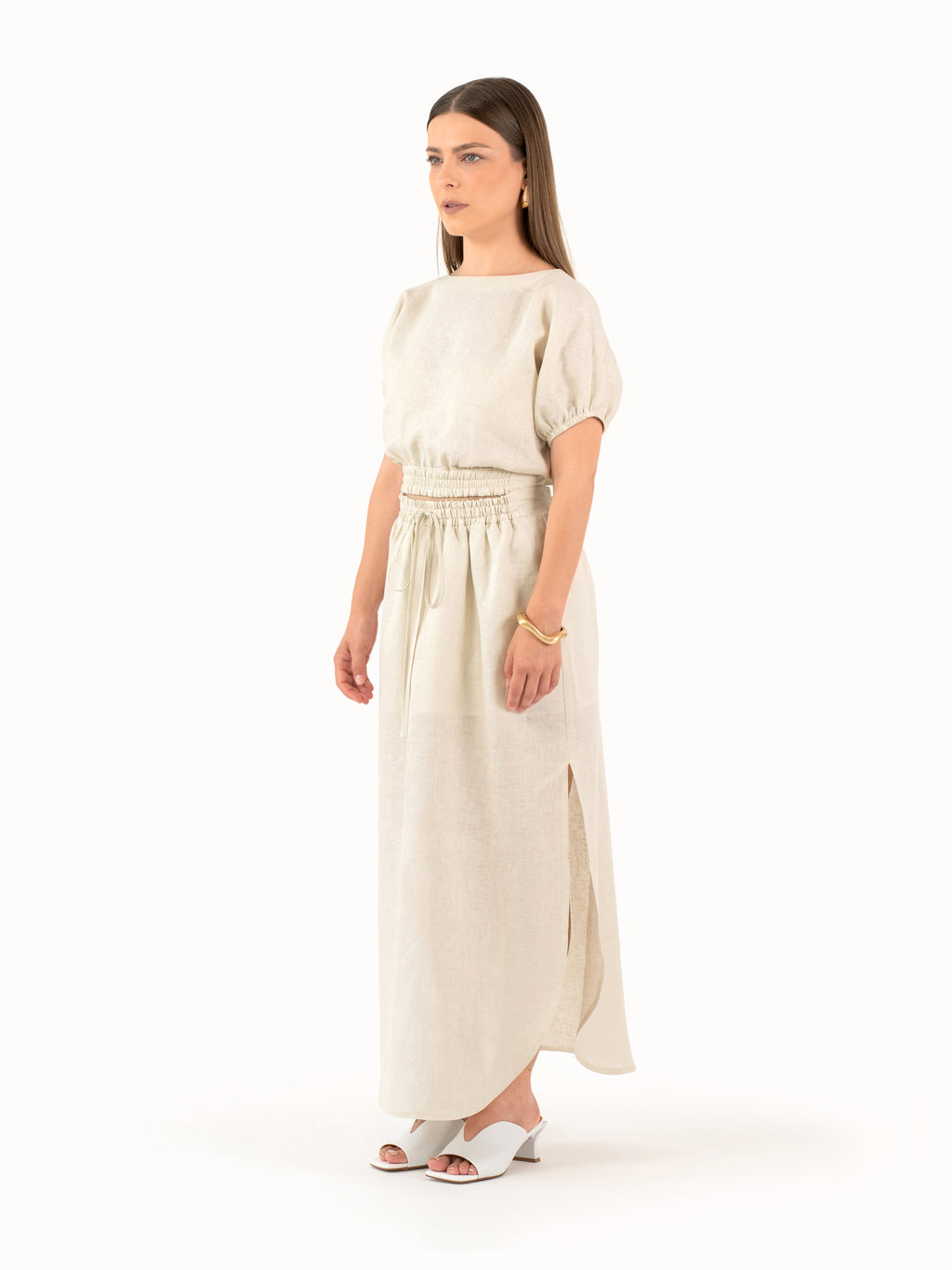 The Open Back Cocoon – Linen Top Petite