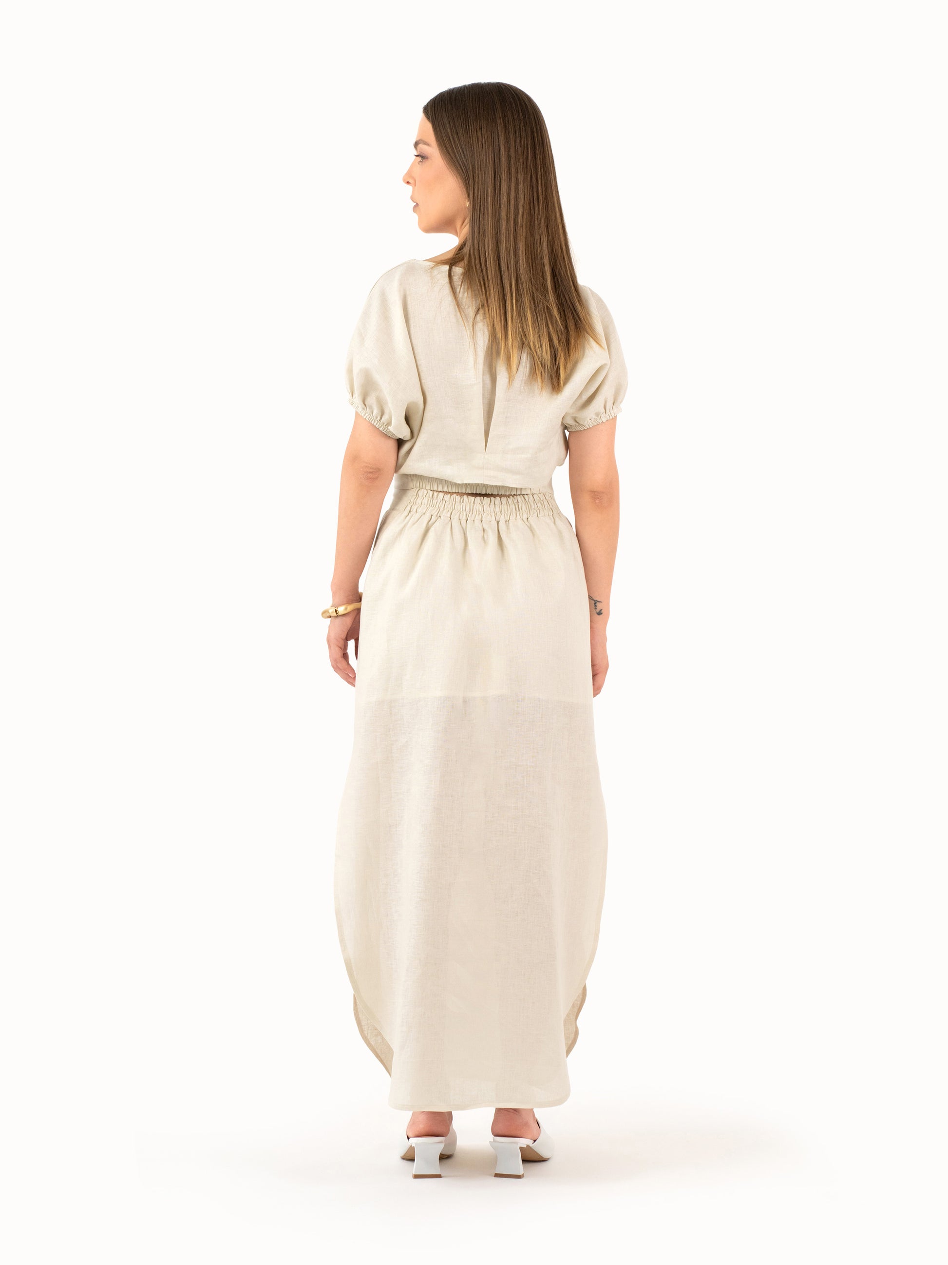 The Open Back Cocoon – Linen Top Petite