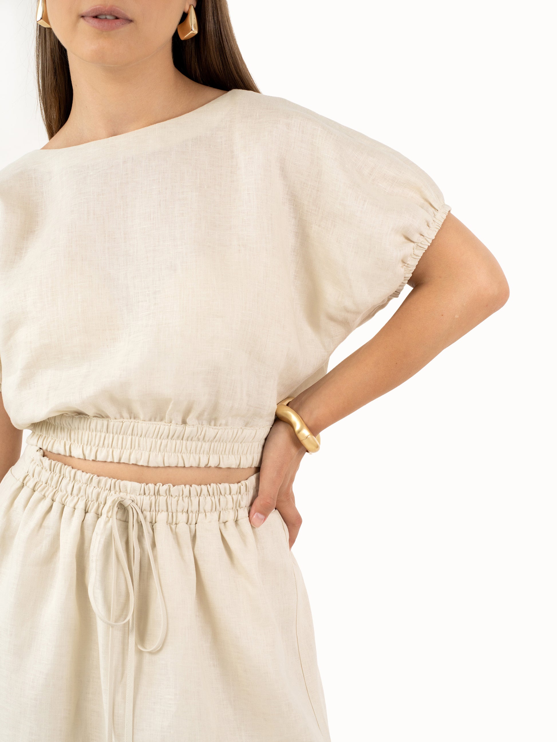 The Open Back Cocoon – Linen Top Petite