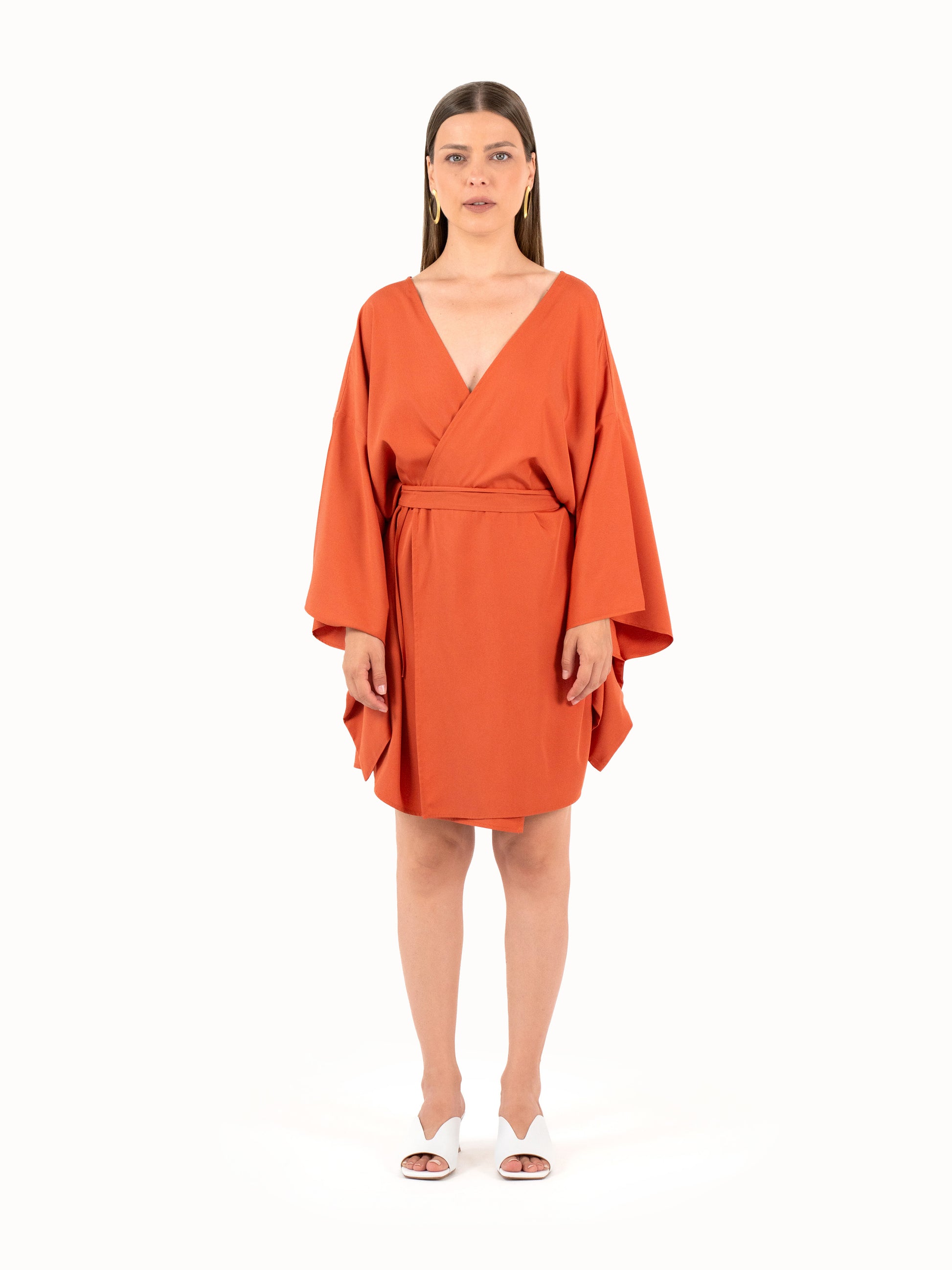 The Convertible Kimono - Sunset Orange