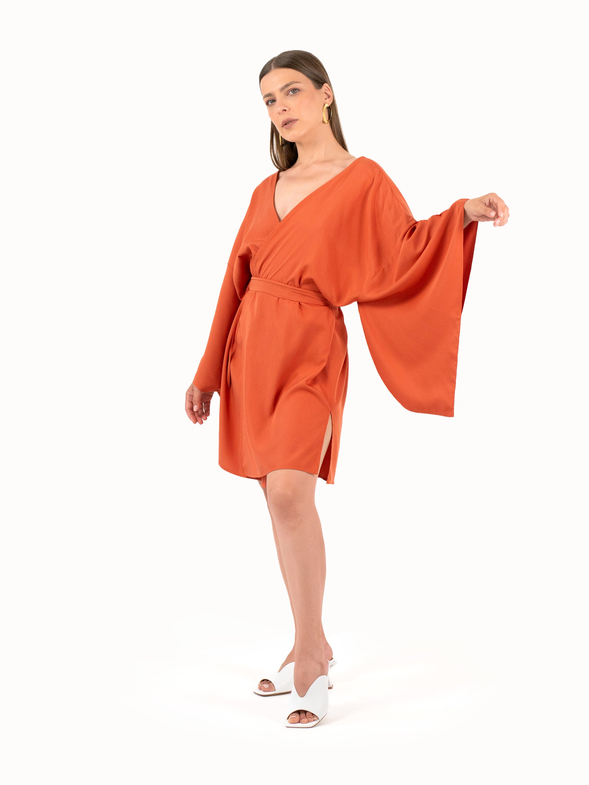 The Convertible Kimono - Sunset Orange