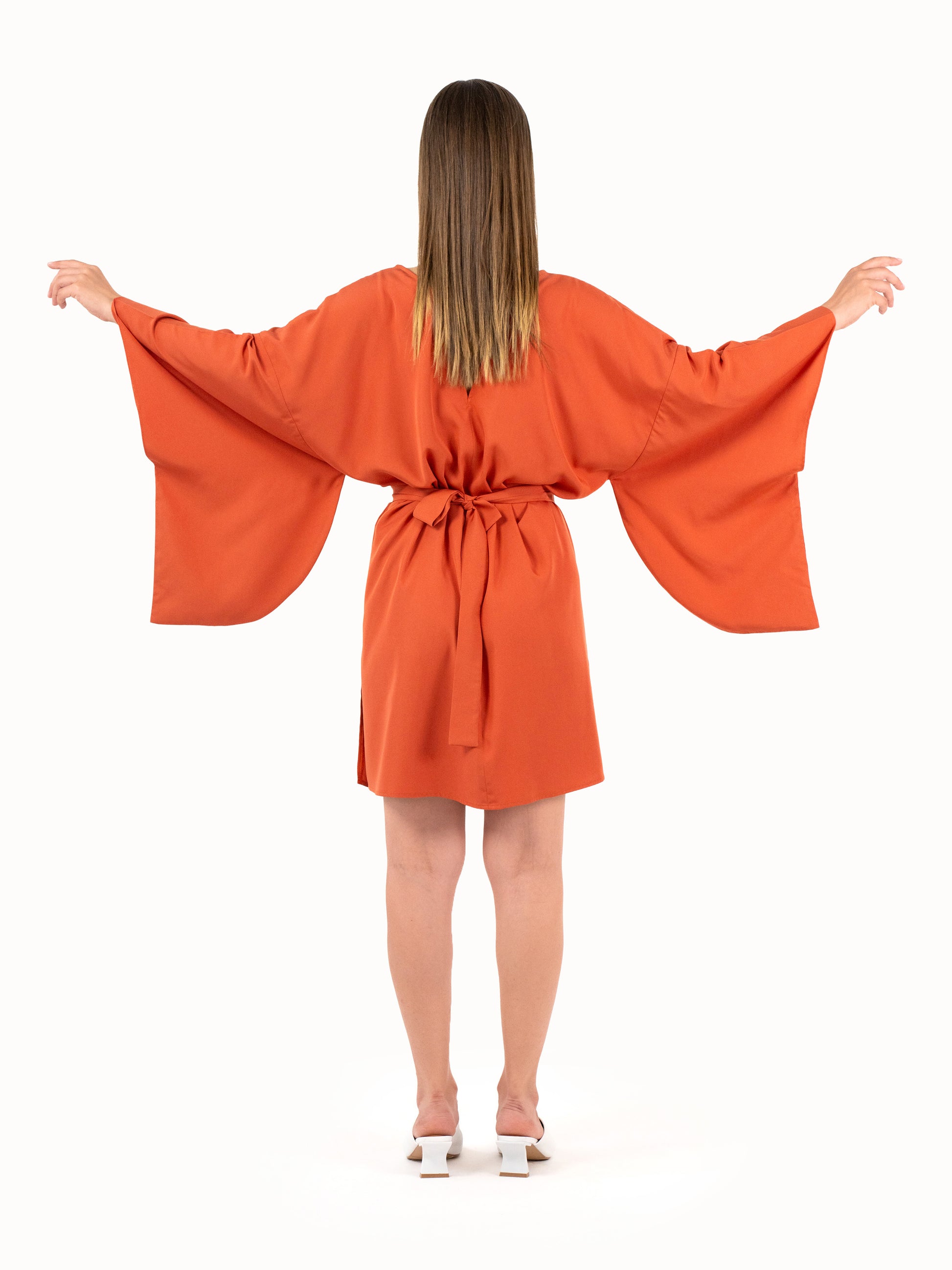 The Convertible Kimono - Sunset Orange