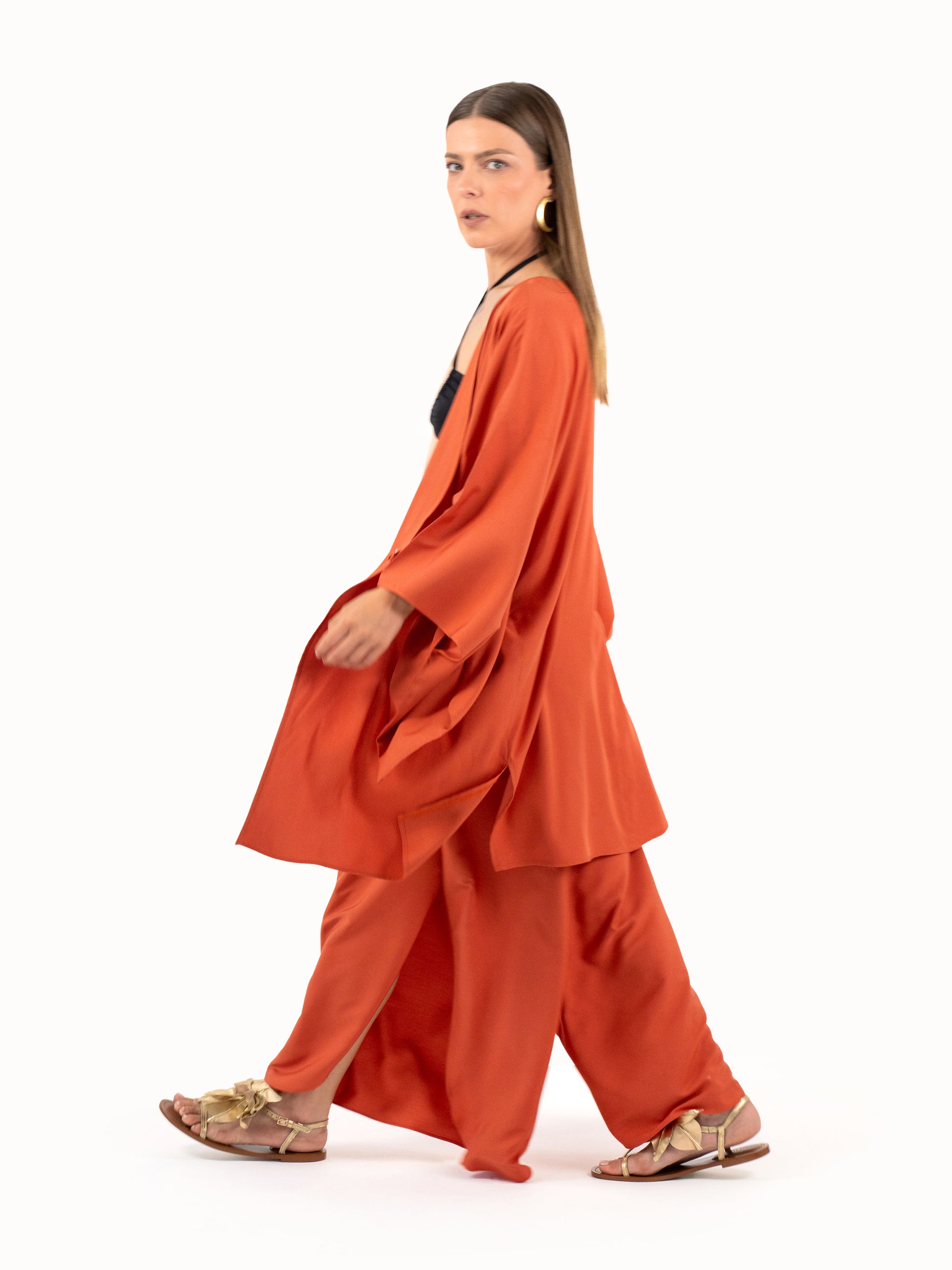 The Convertible Kimono - Sunset Orange