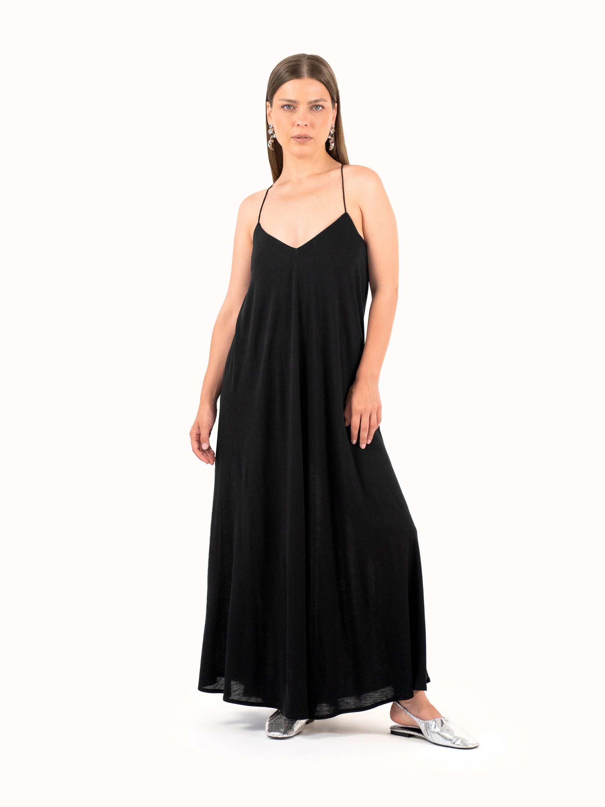 The Secret Black Midaxi Dress – Petite