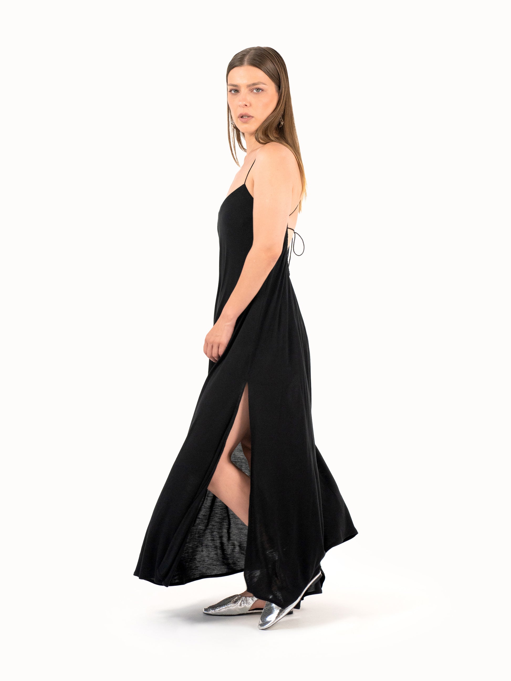 The Secret Black Midaxi Dress – Petite