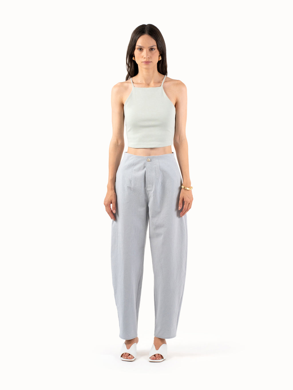 The Rounded Trousers - Sky Blue