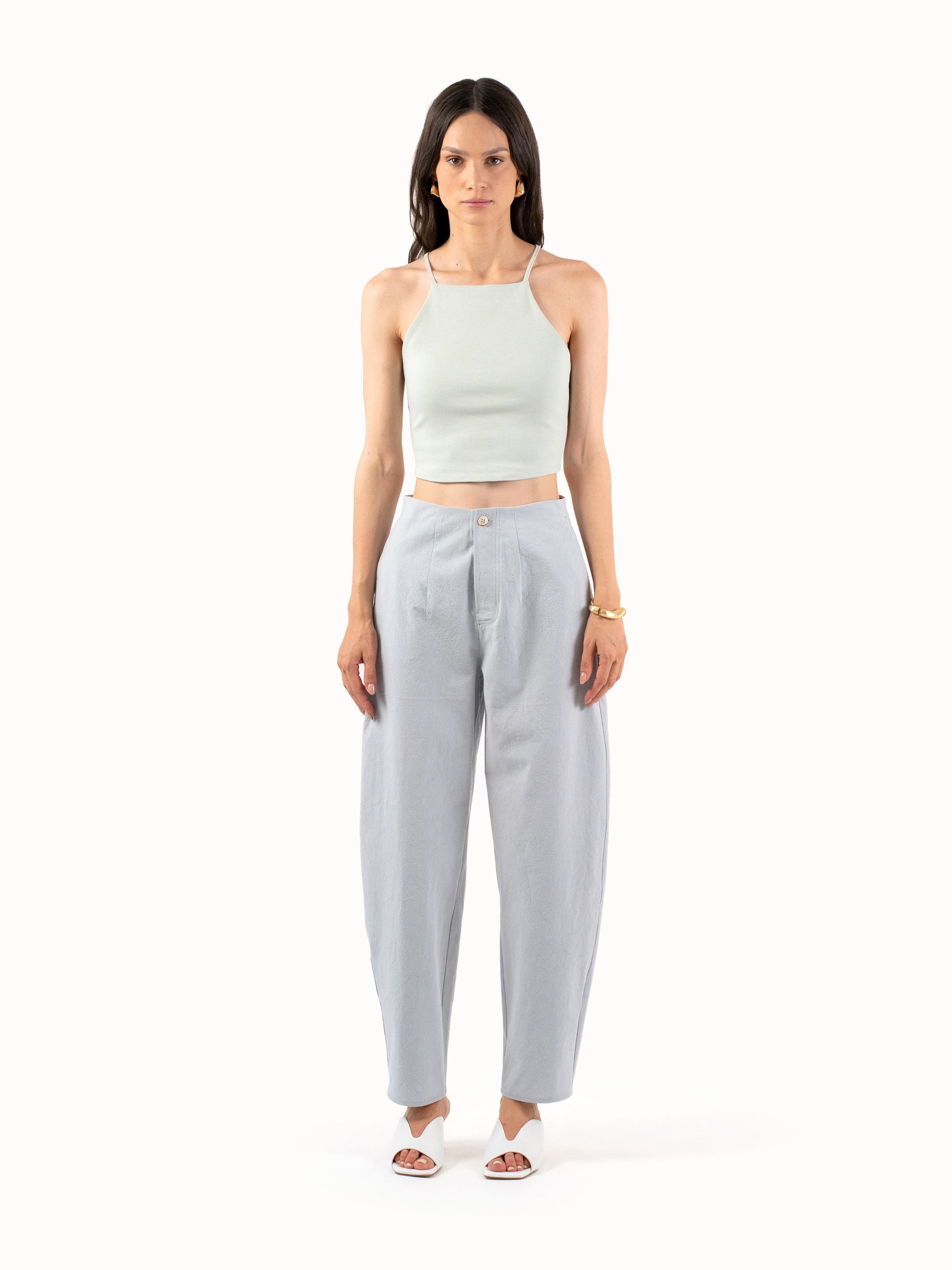The Rounded Trousers - Sky Blue