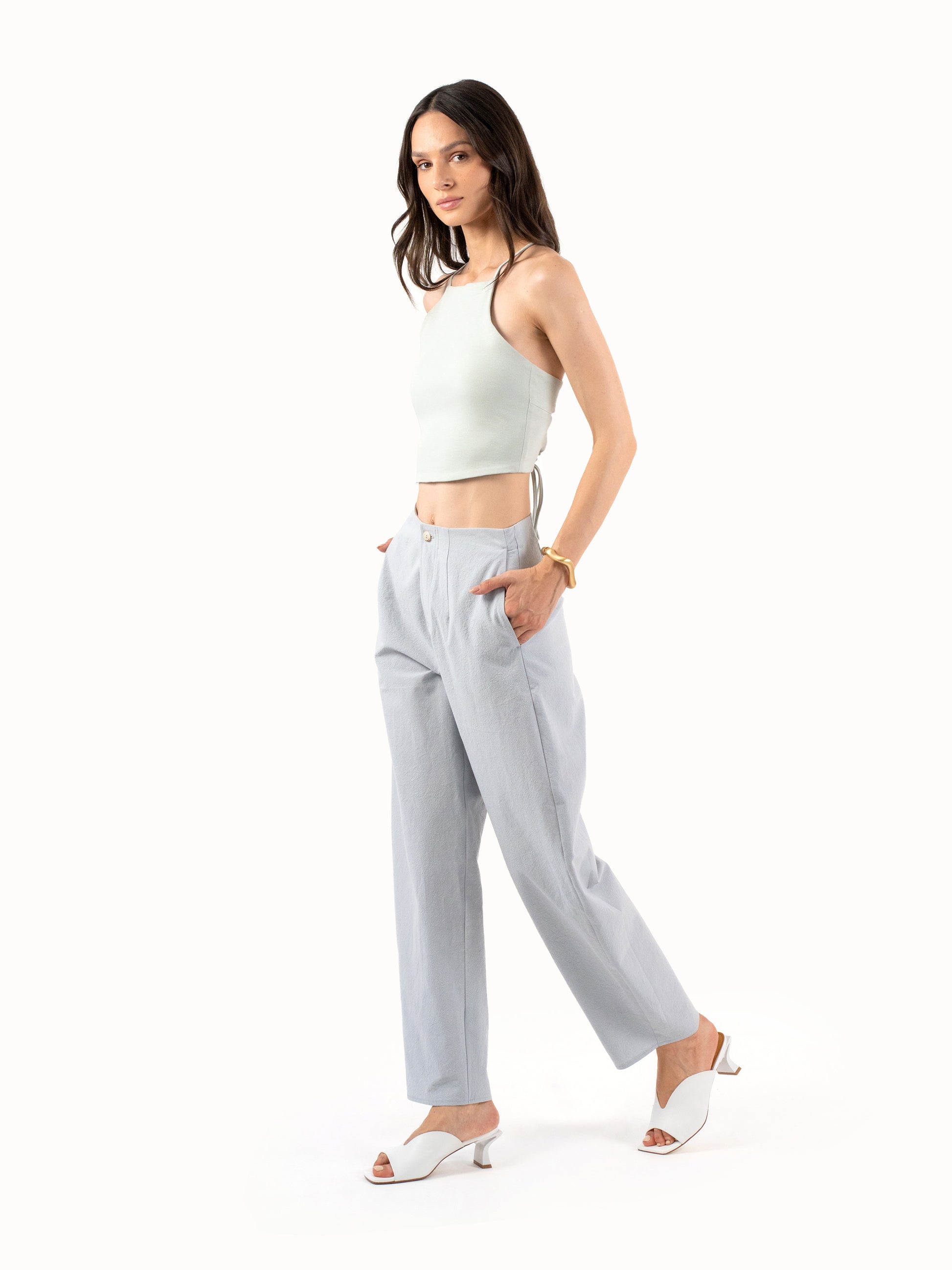 The Rounded Trousers - Sky Blue
