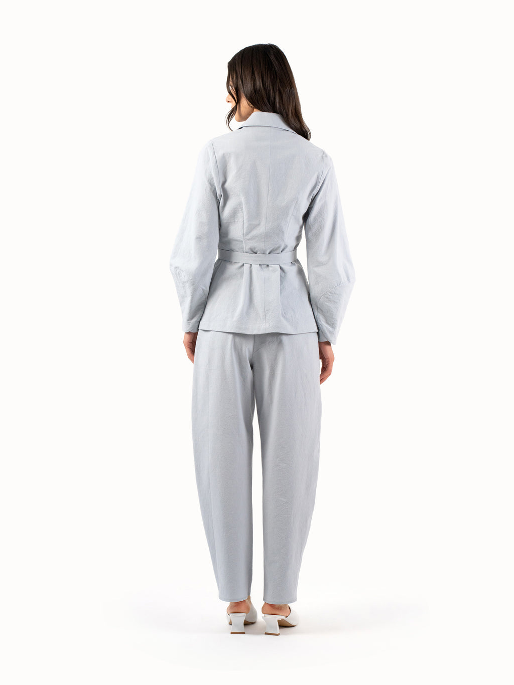 The Belted Jacket – Sky Blue