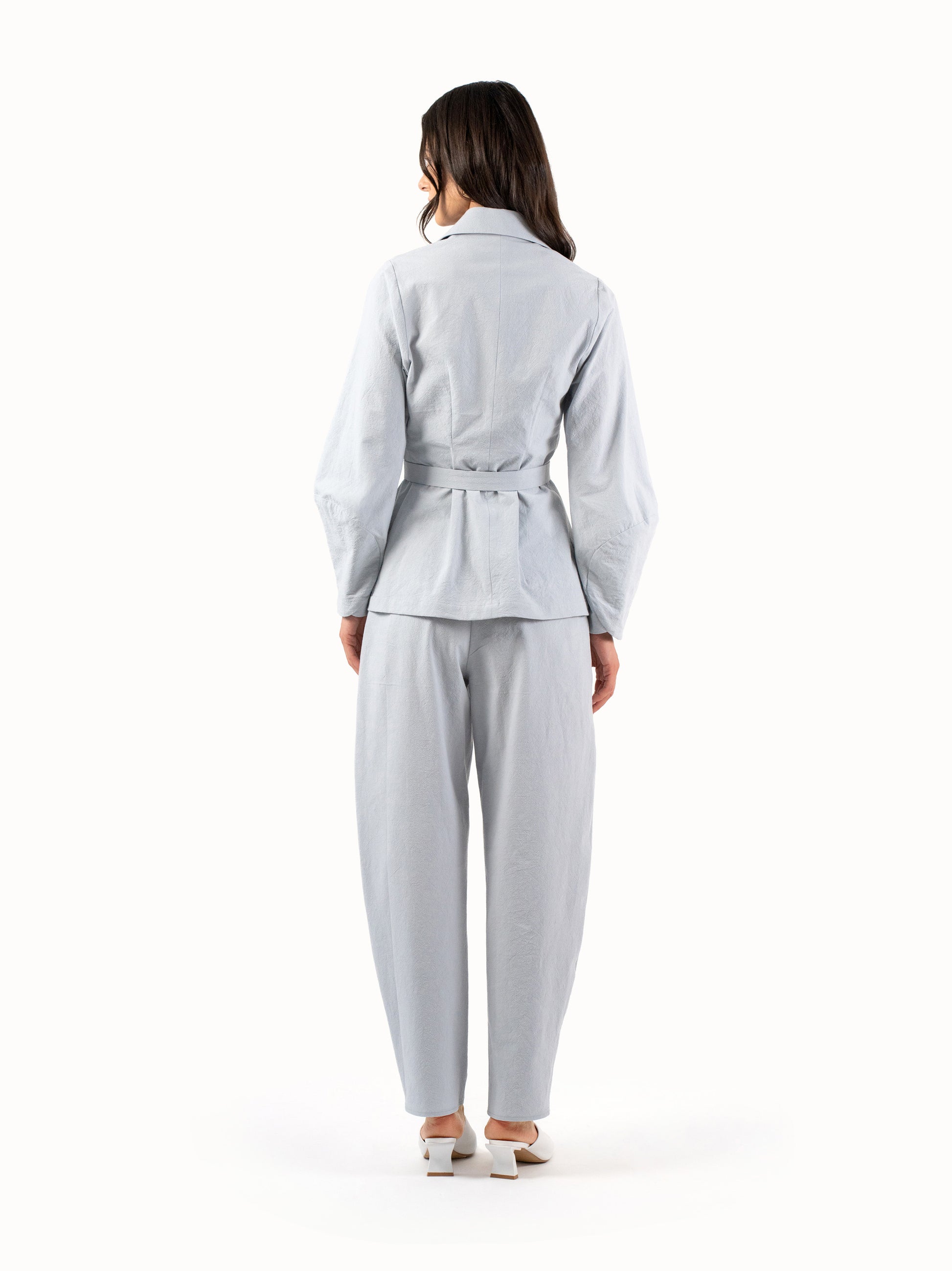 The Belted Jacket – Sky Blue