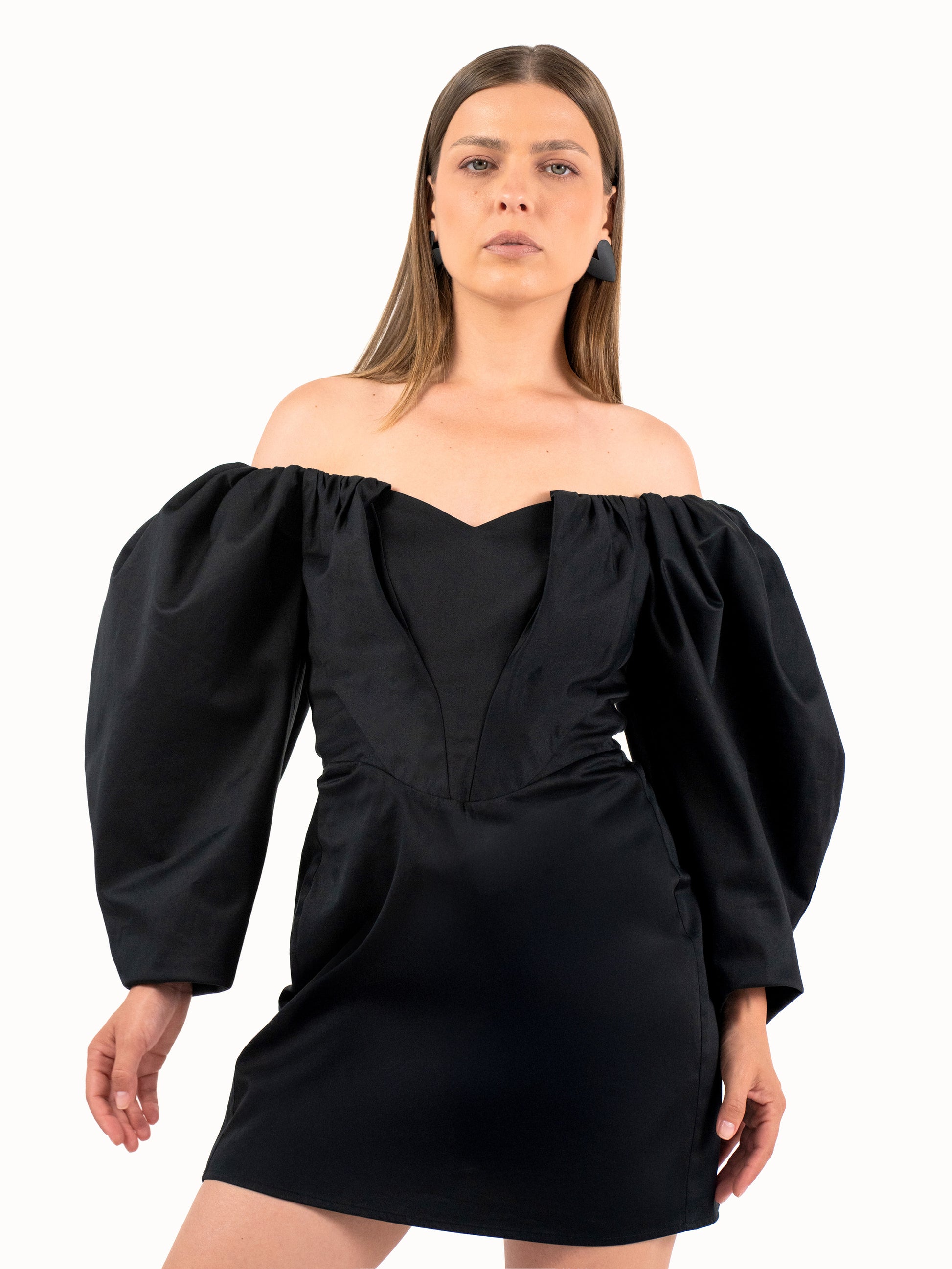 The Hearted Mini Dress - Black Petite