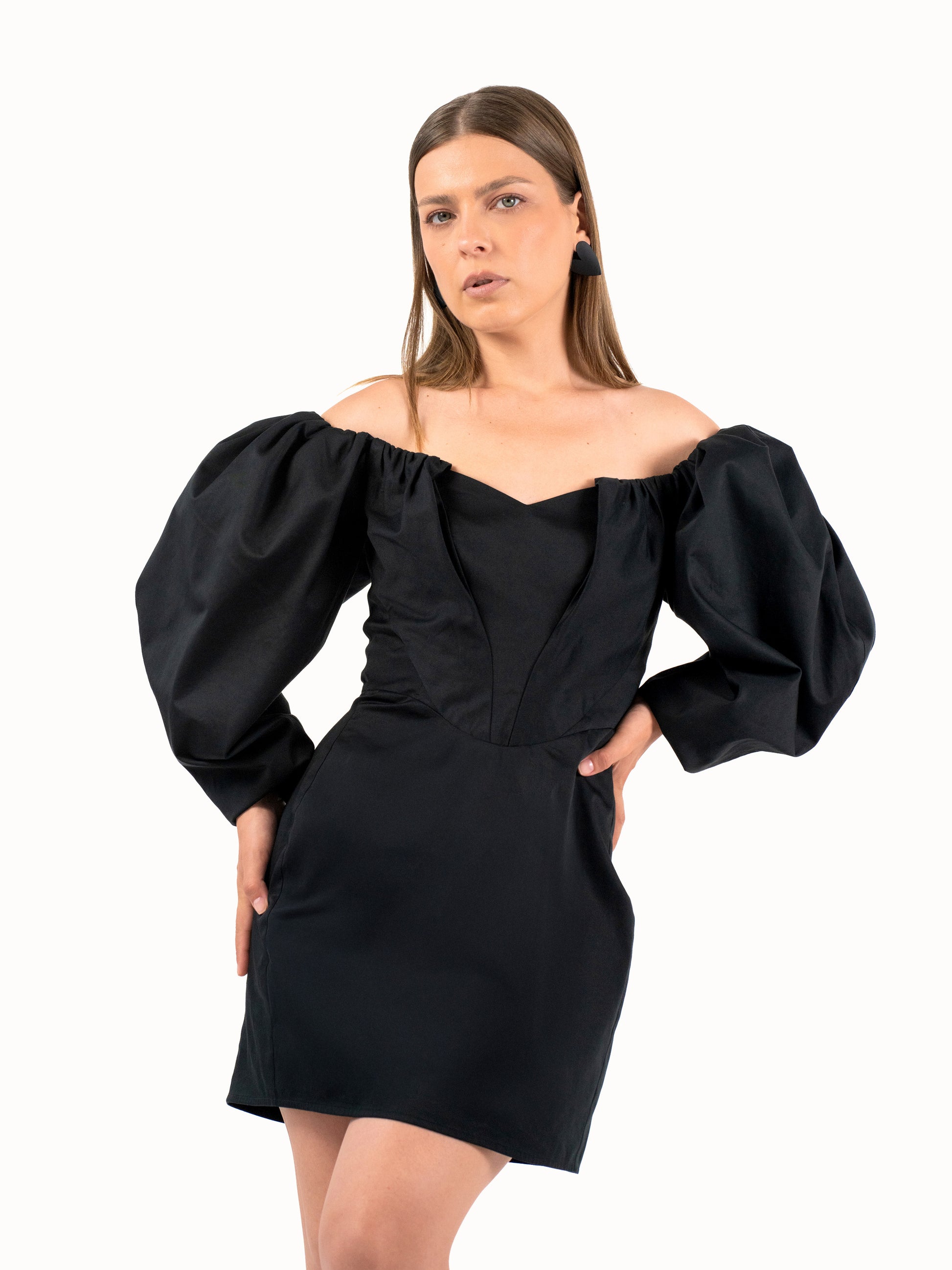 The Hearted Mini Dress - Black Petite
