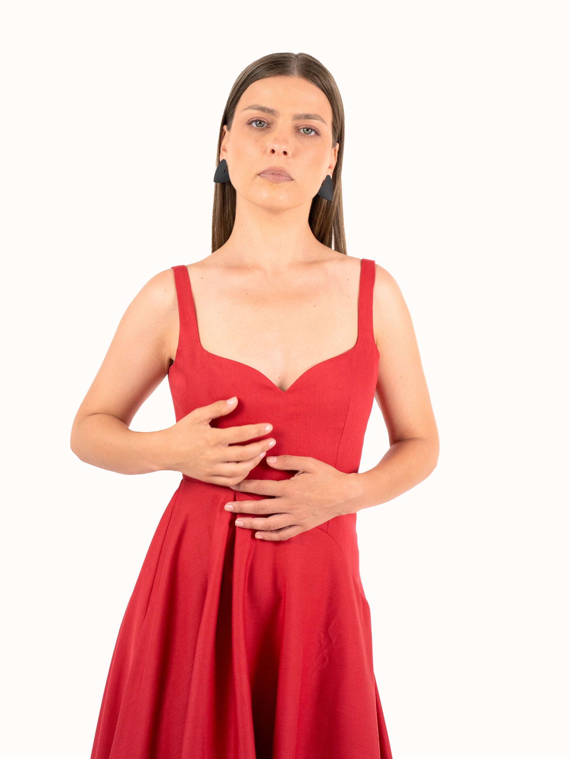 The Heartfelt Midi Dress – Lush Red Petite