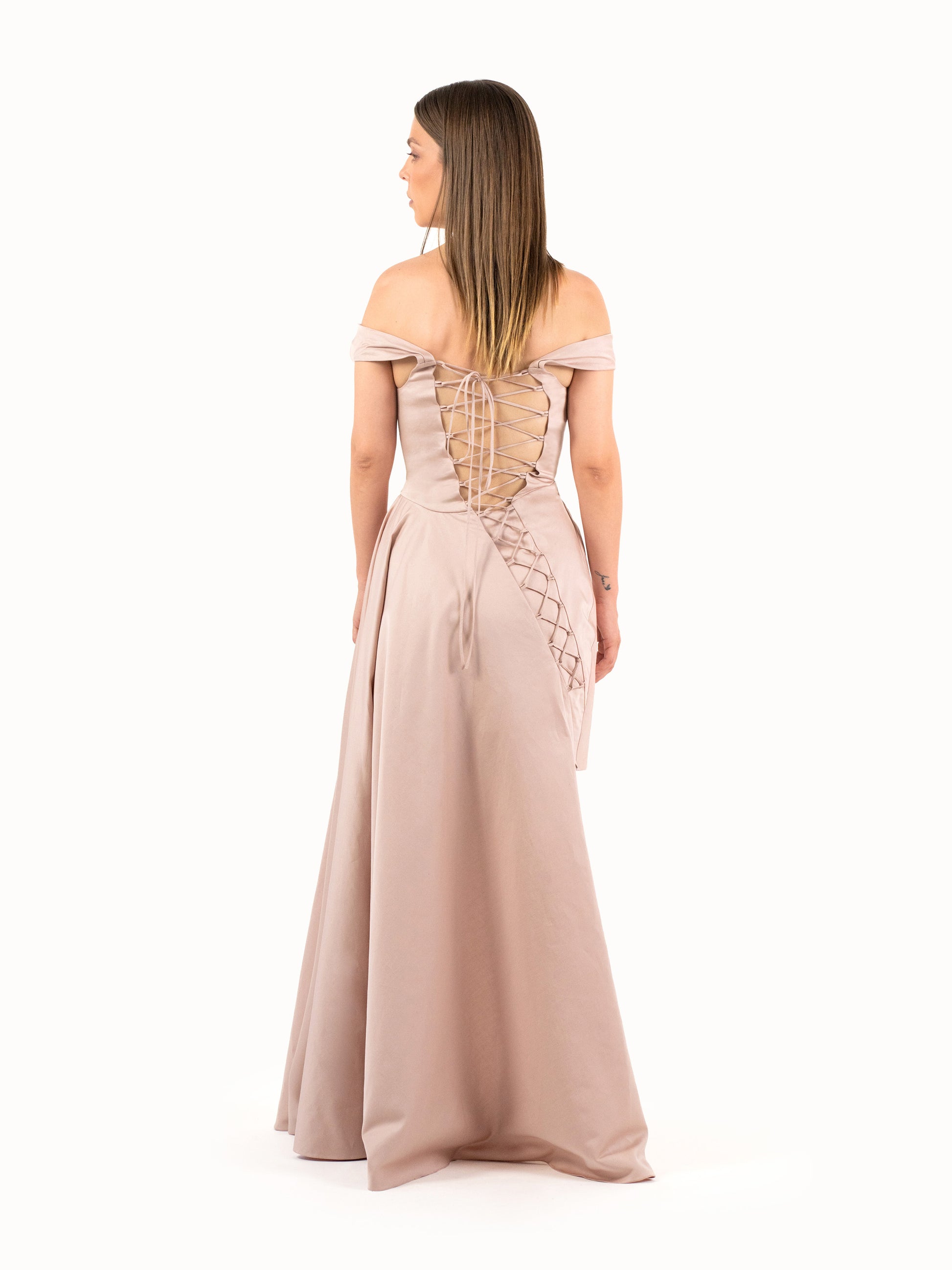 The Asymmetric Gown – Blush