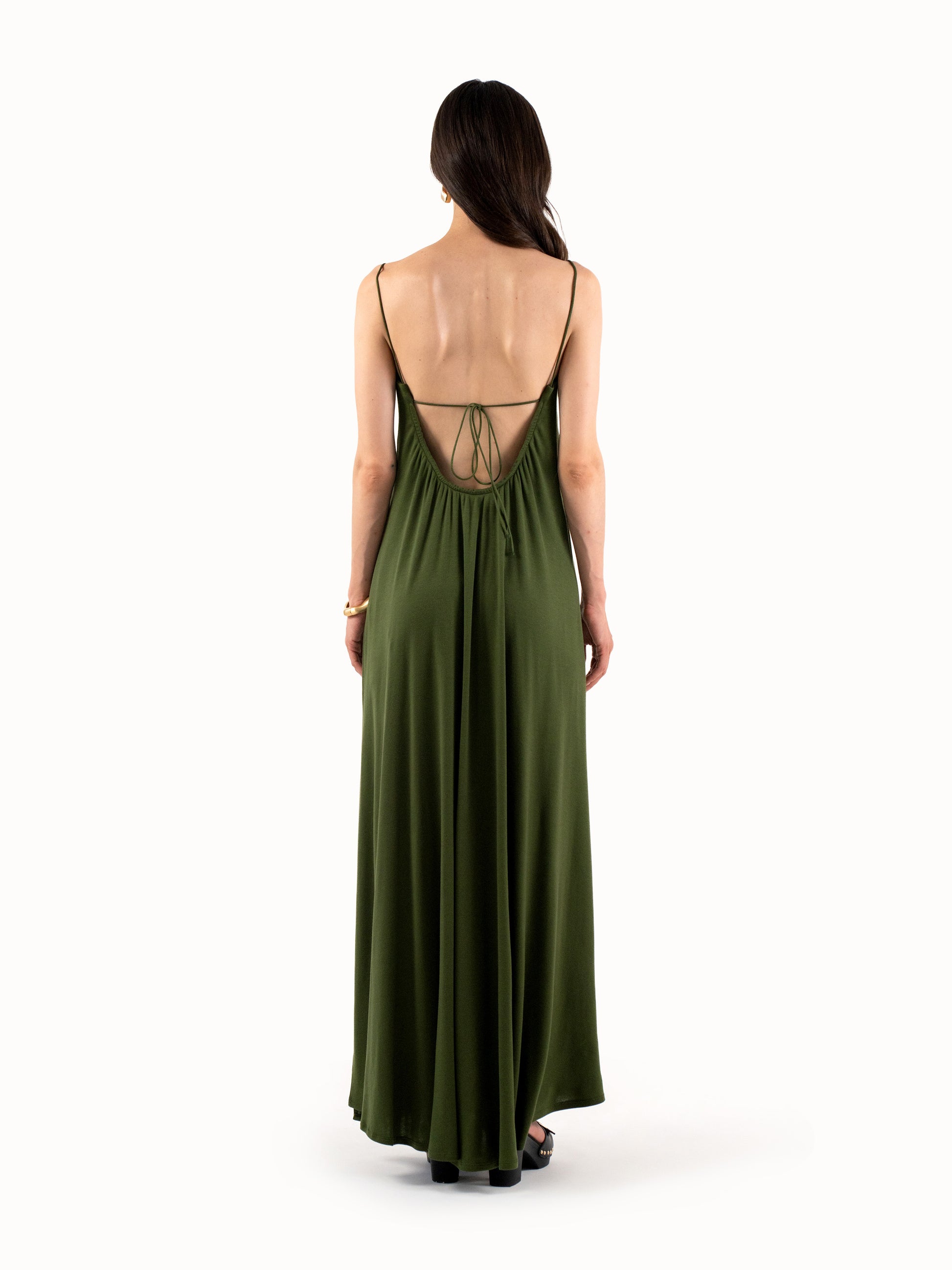 The Secret Midaxi Dress – Deep Green Tall