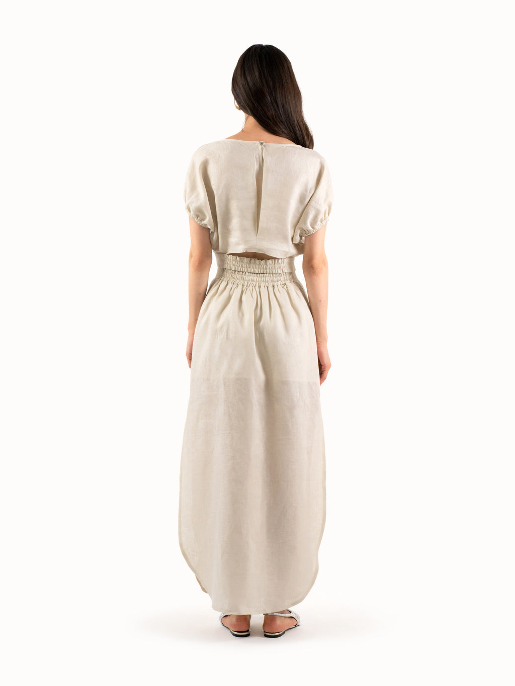 The Open Back Cocoon – Linen Top
