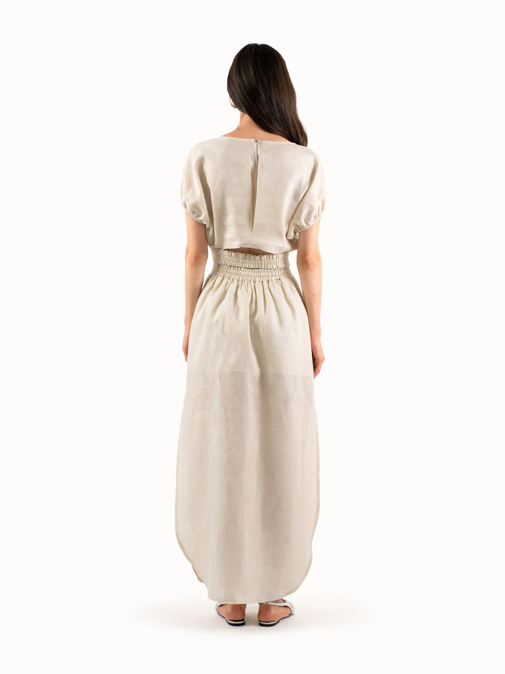 The Open Back Cocoon – Linen Top