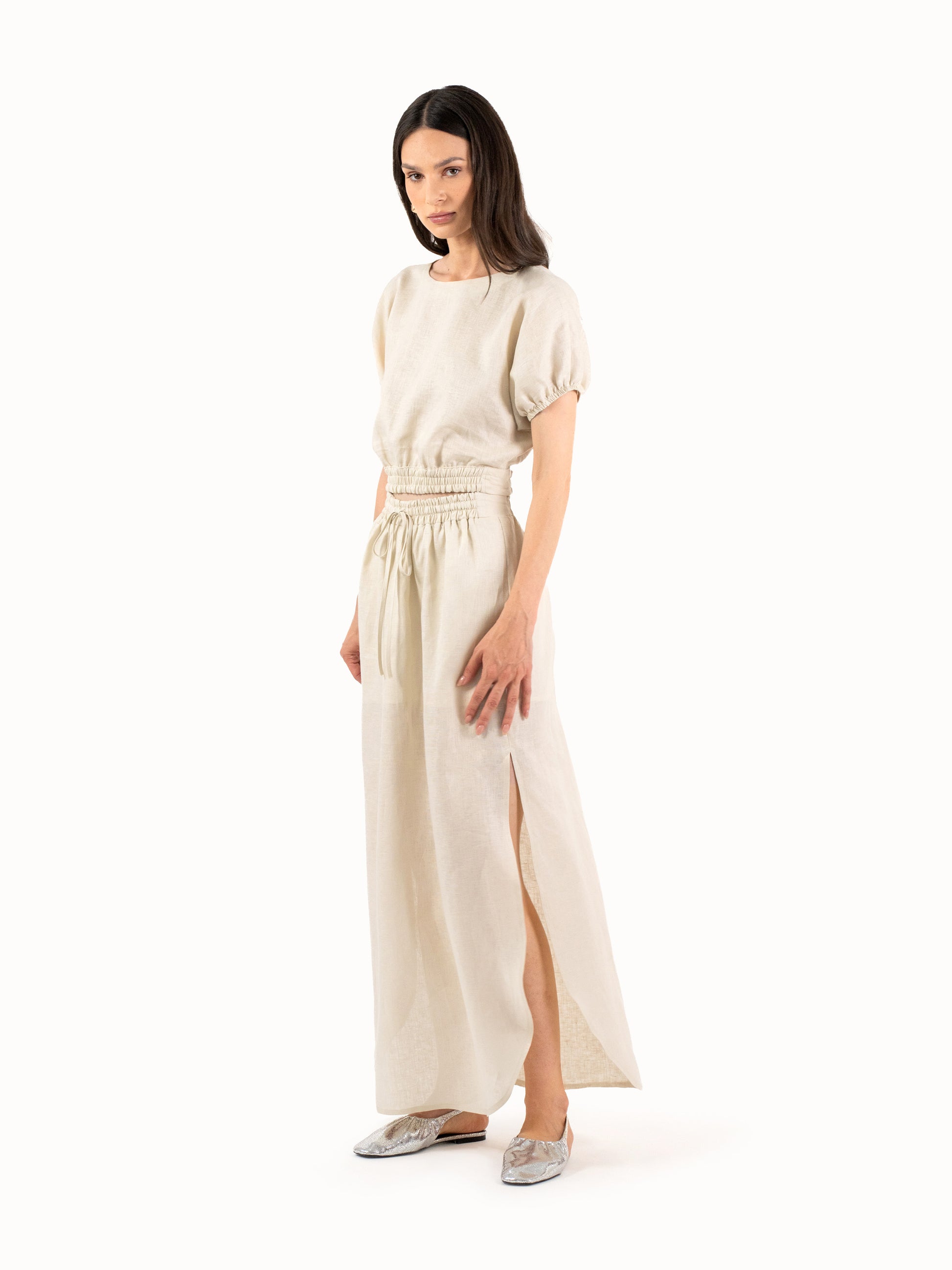 The Open Back Cocoon – Linen Top