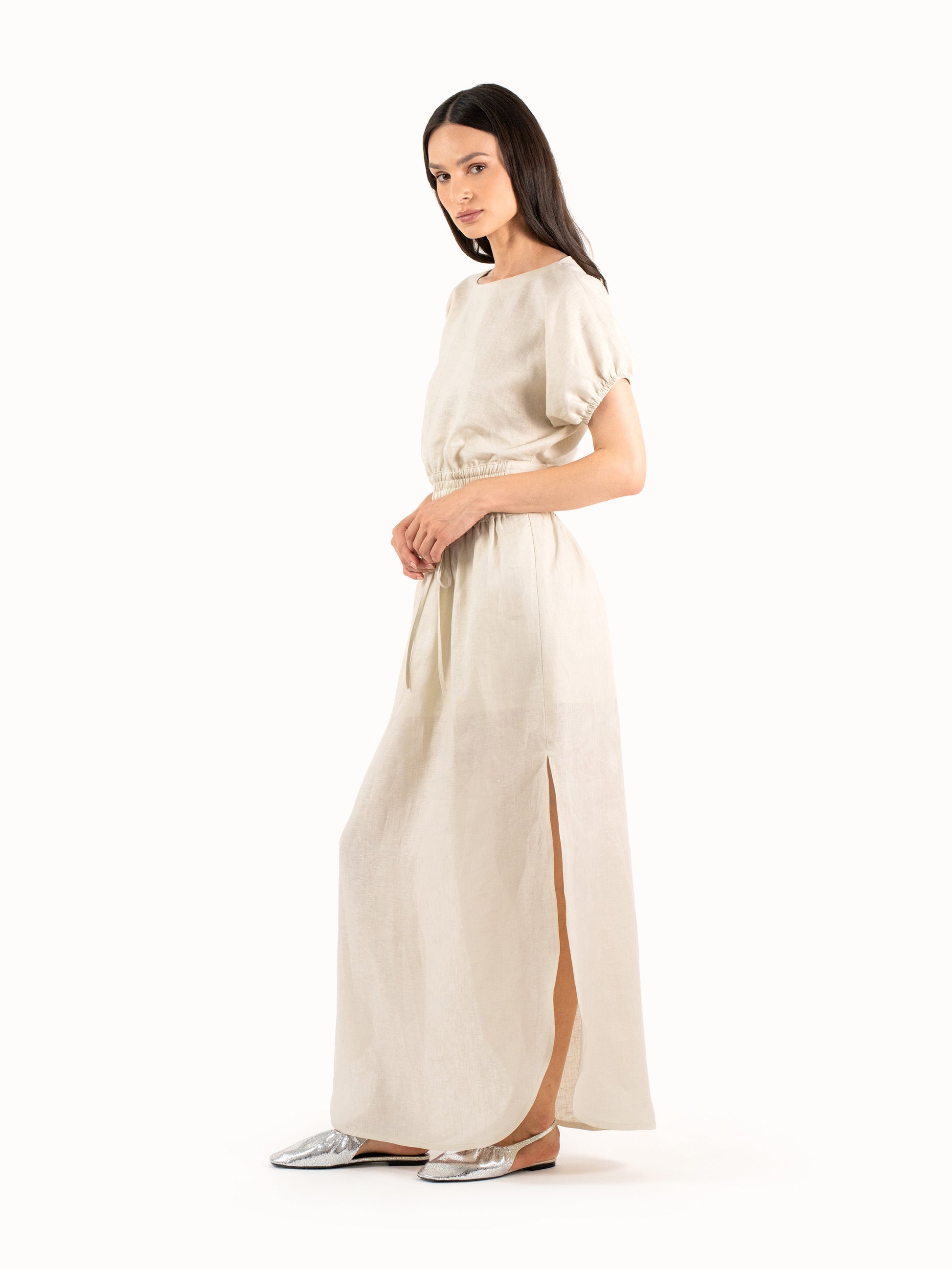 The Open Back Cocoon – Linen Top