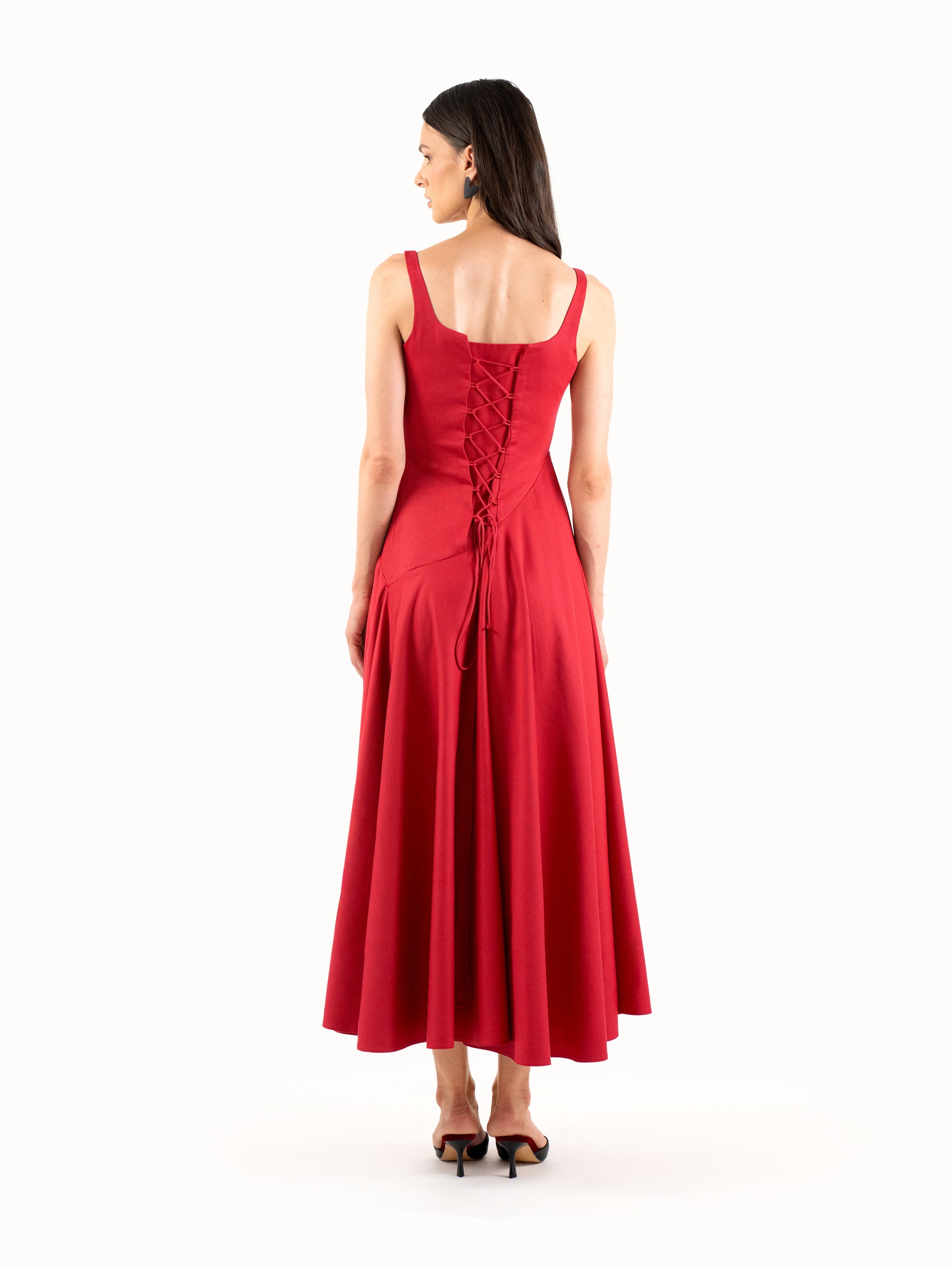 The Heartfelt Midi Dress – Lush Red