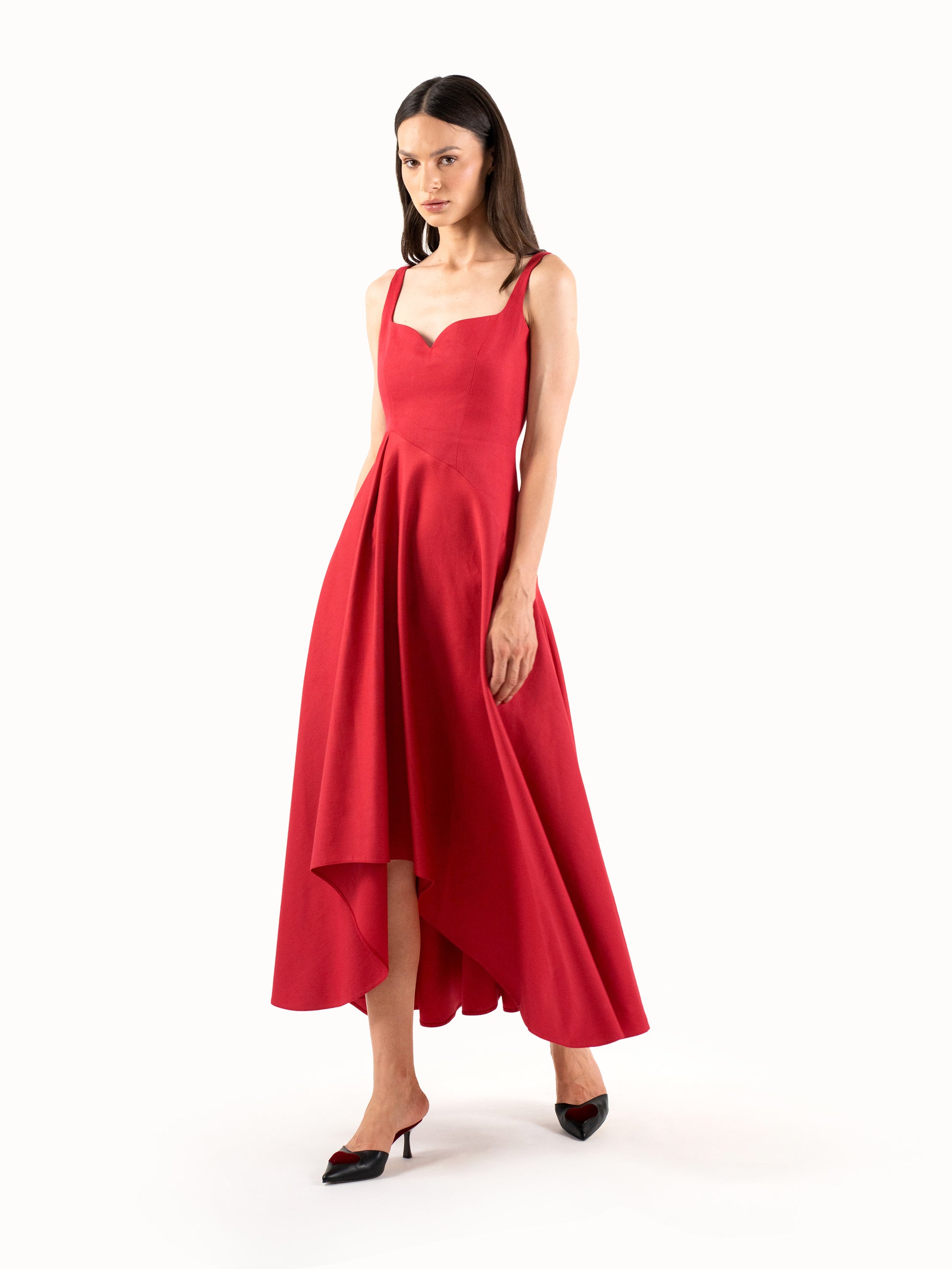 The Heartfelt Midi Dress – Lush Red