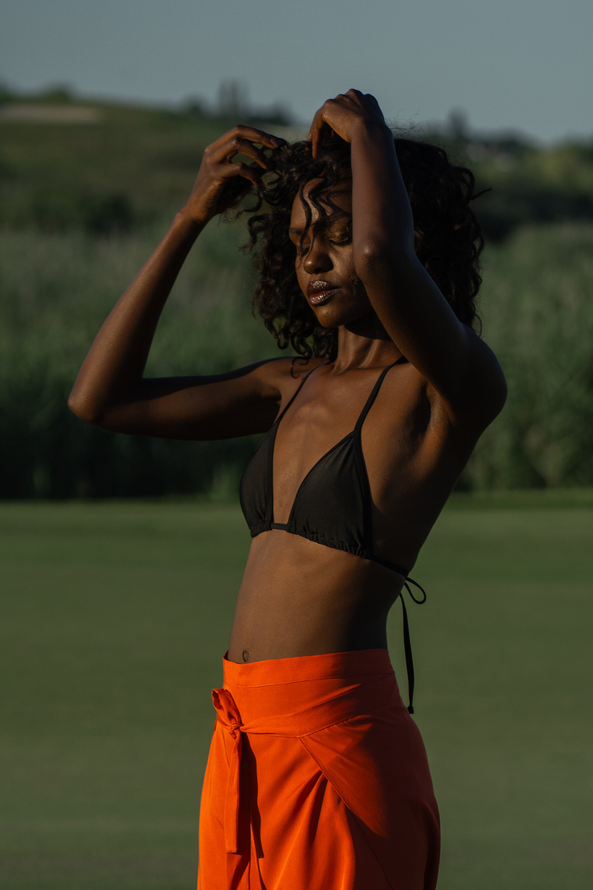 The Convertible Wrap Pants – Sunset Orange