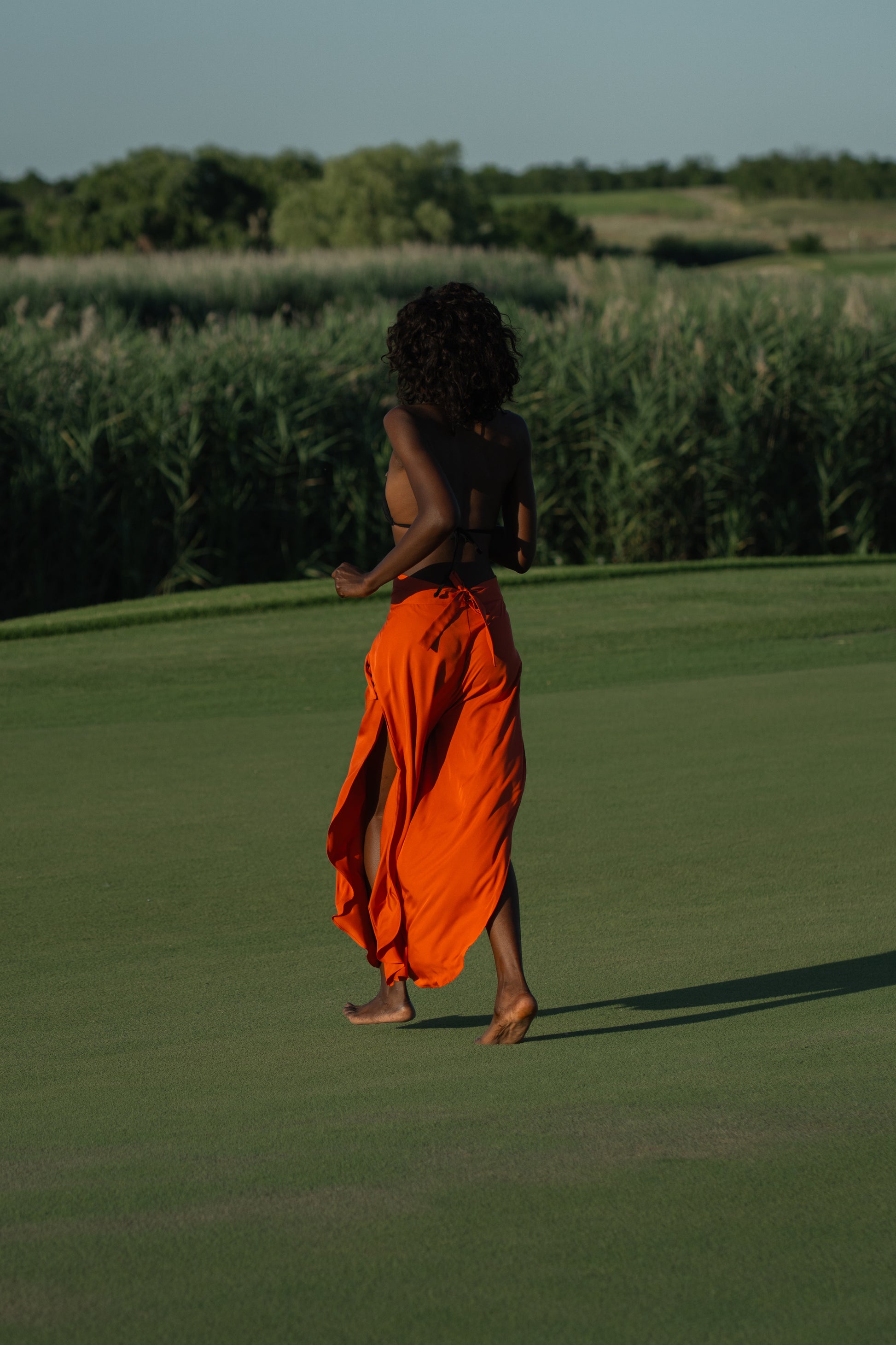 The Convertible Wrap Pants – Sunset Orange