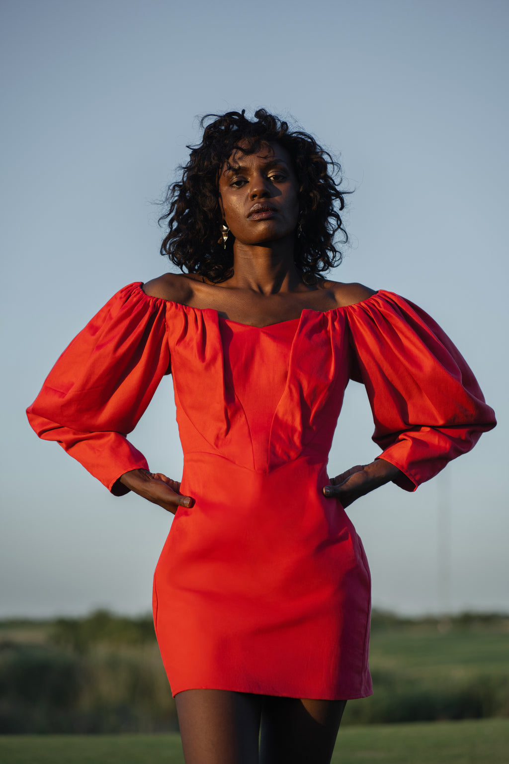 The Hearted Mini Dress – Lush Red