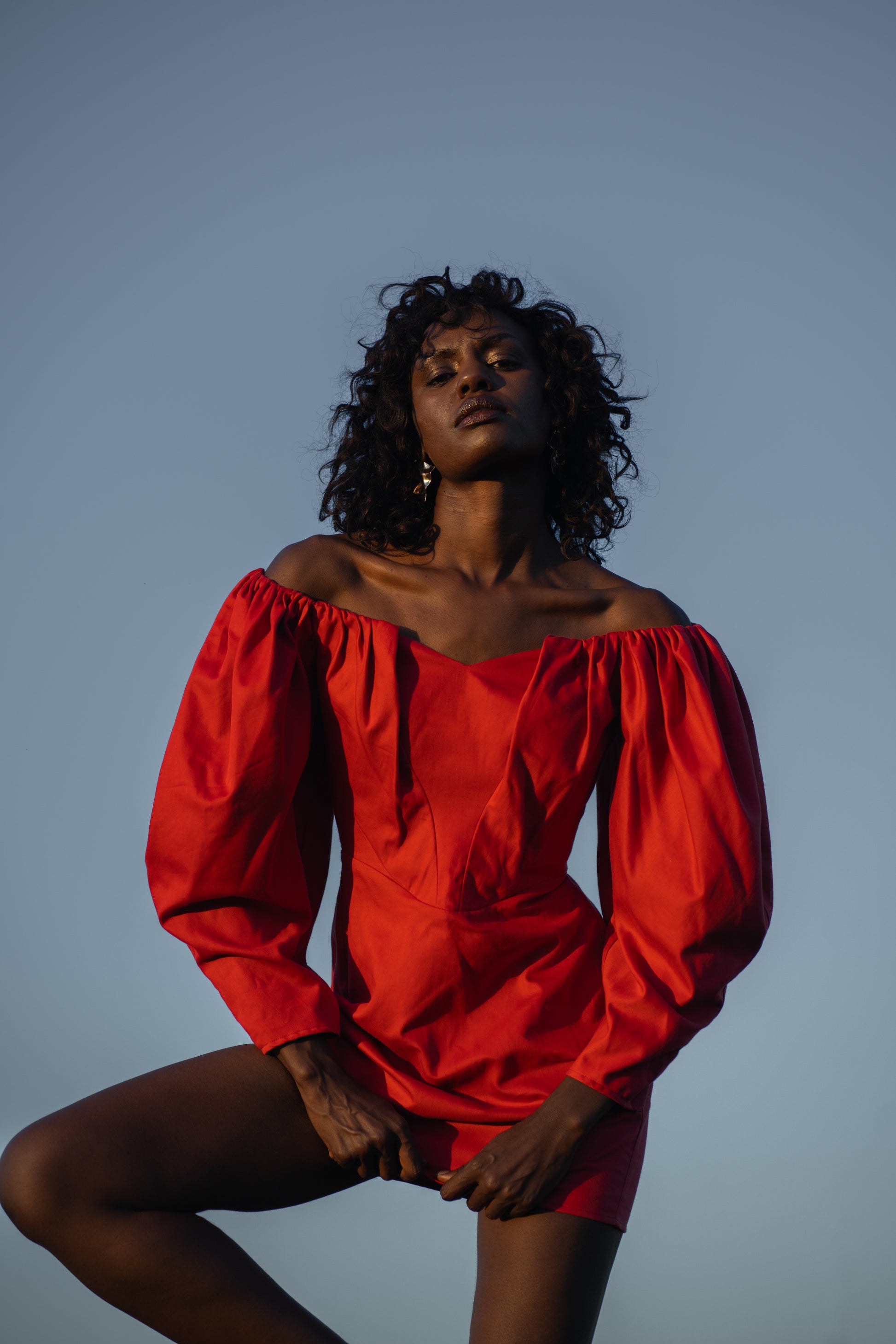 The Hearted Mini Dress – Lush Red