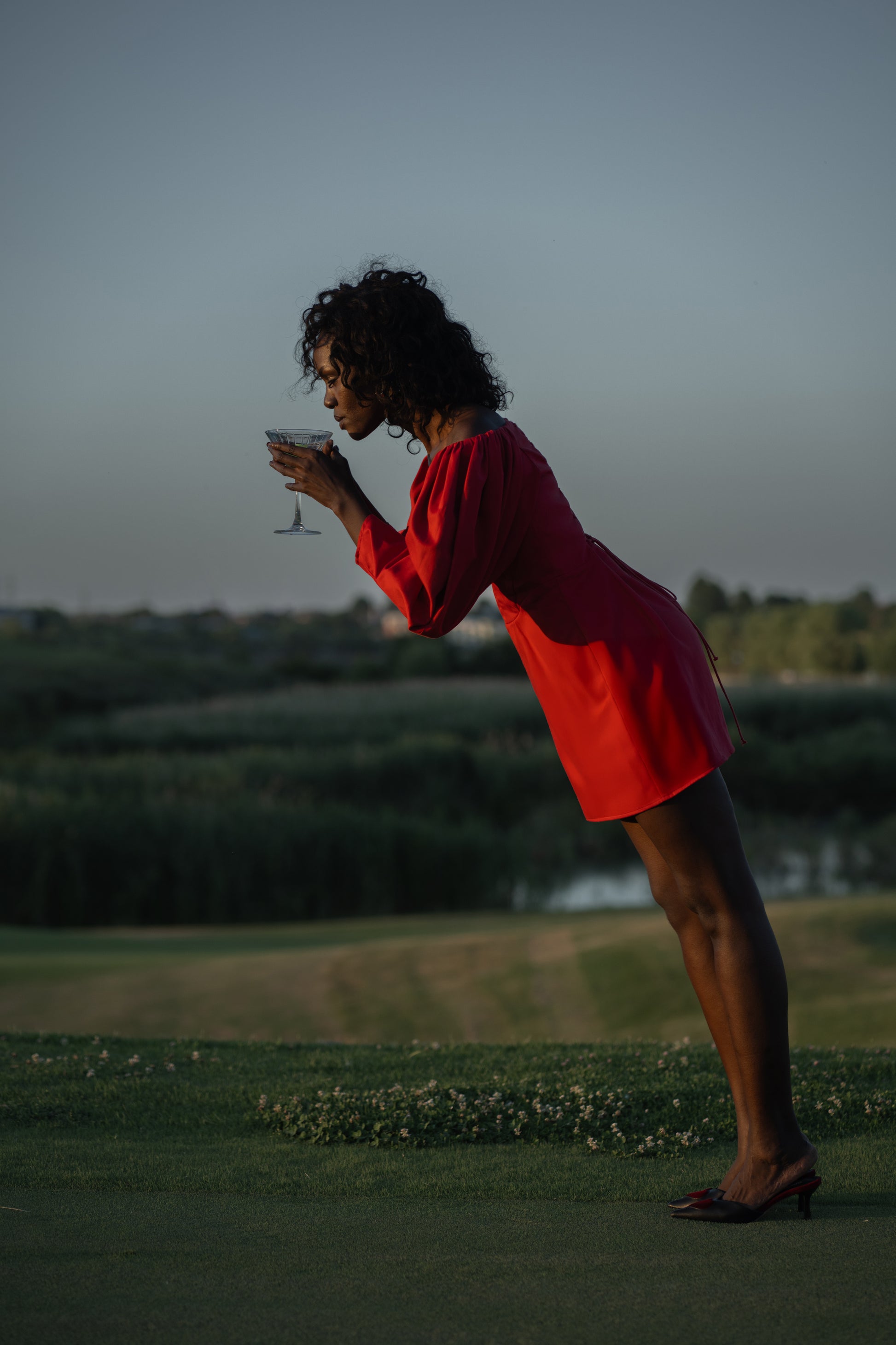 The Hearted Mini Dress – Lush Red