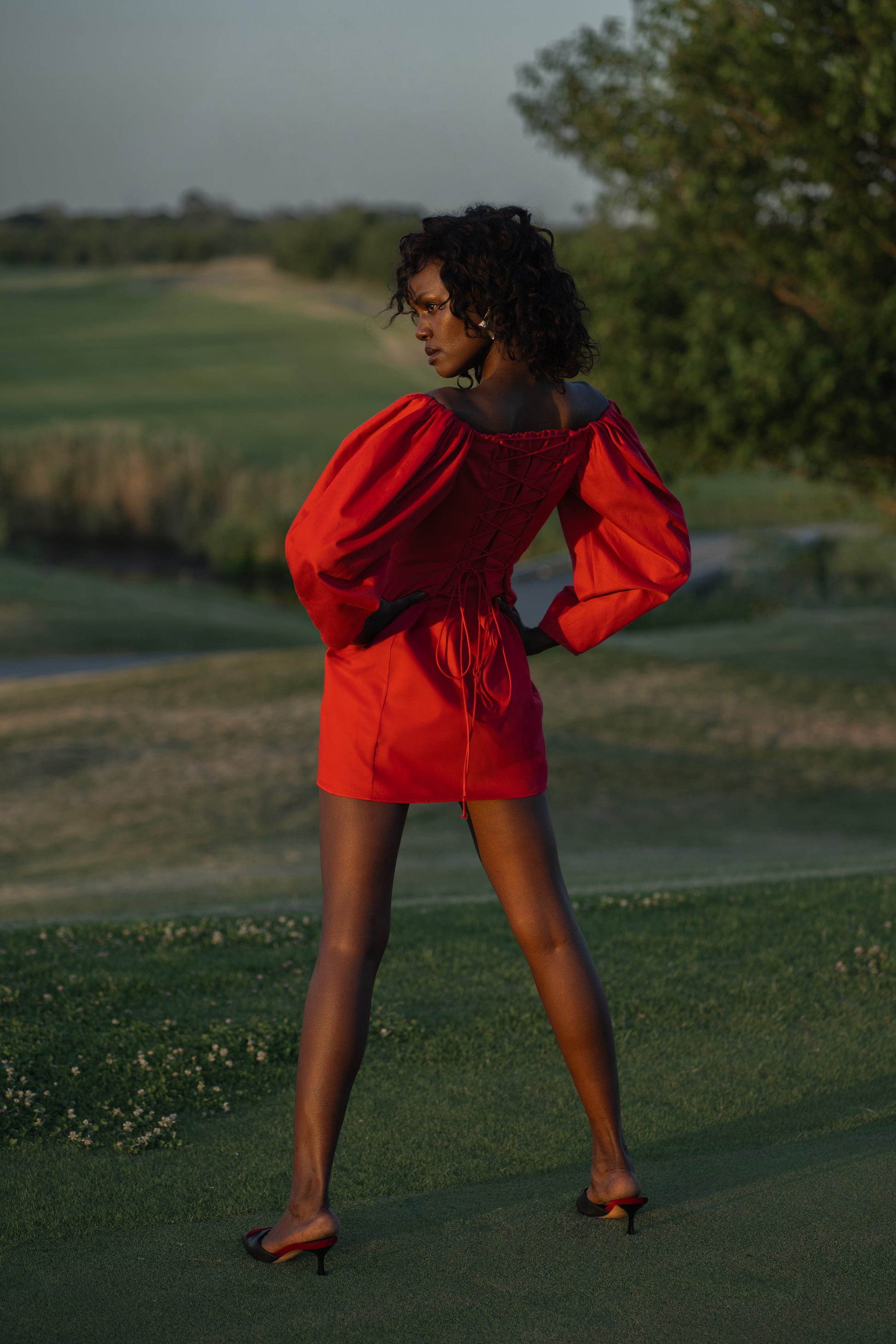 The Hearted Mini Dress – Lush Red