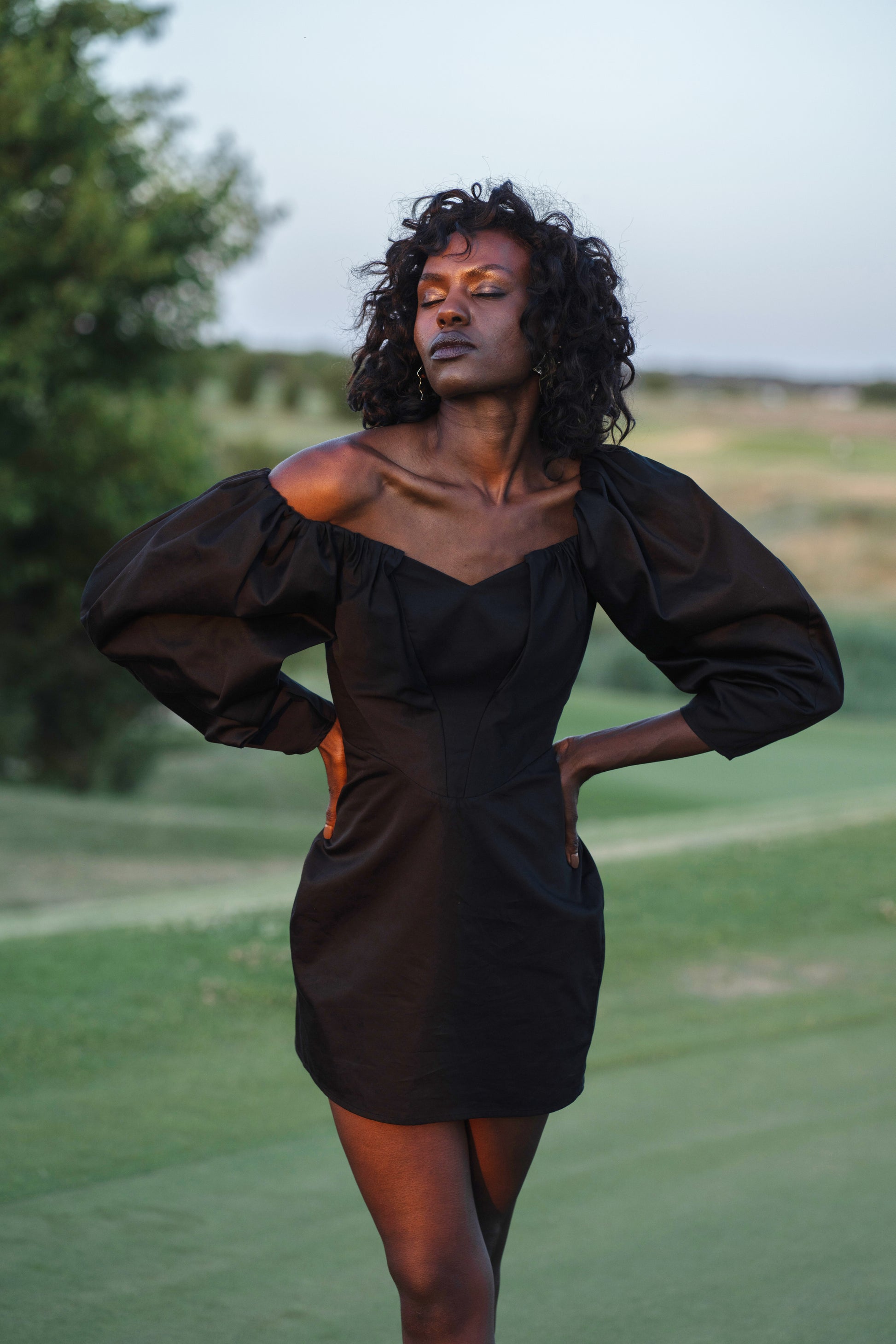 The Hearted Mini Dress - Black