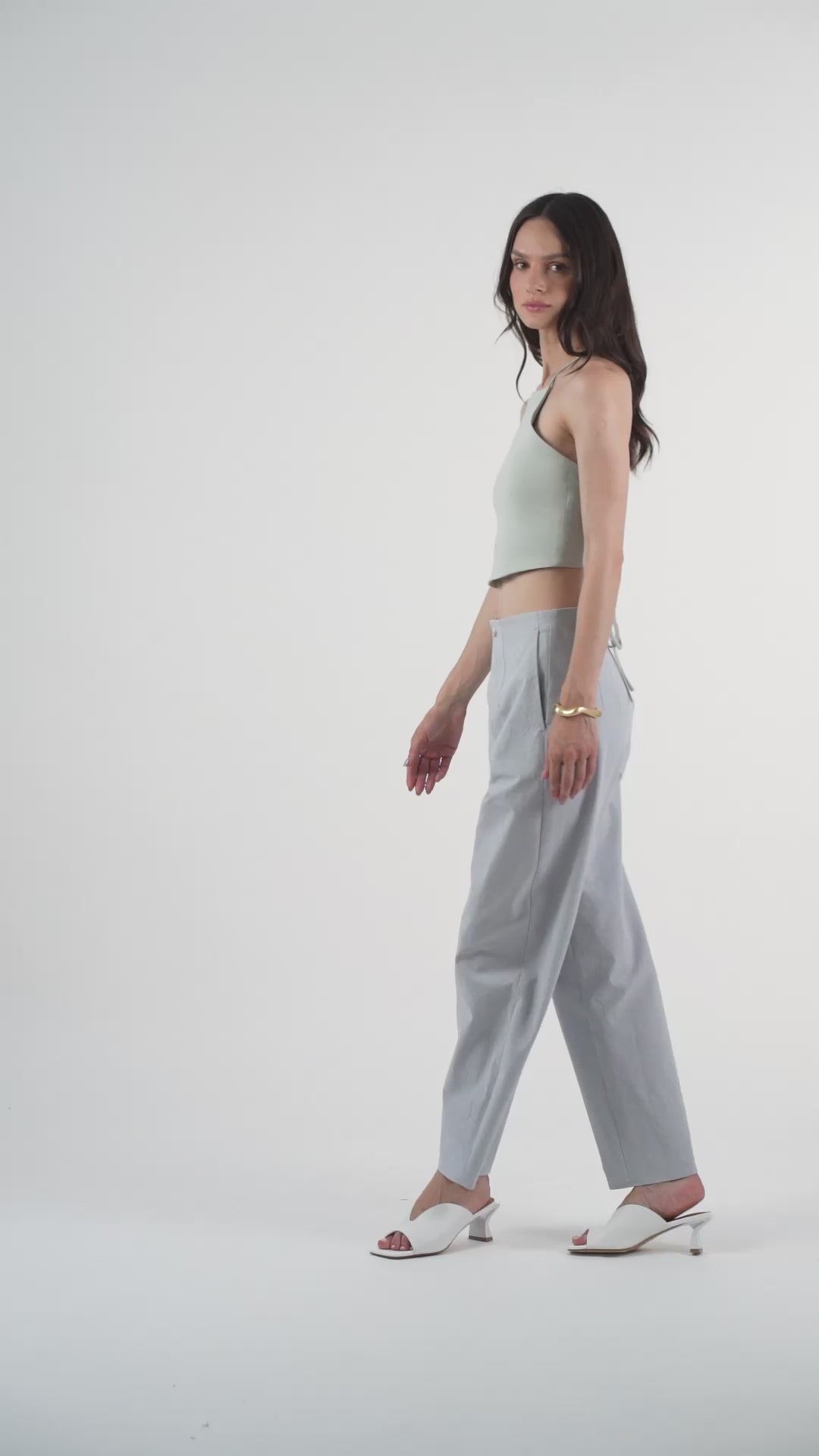 The Rounded Trousers - Sky Blue