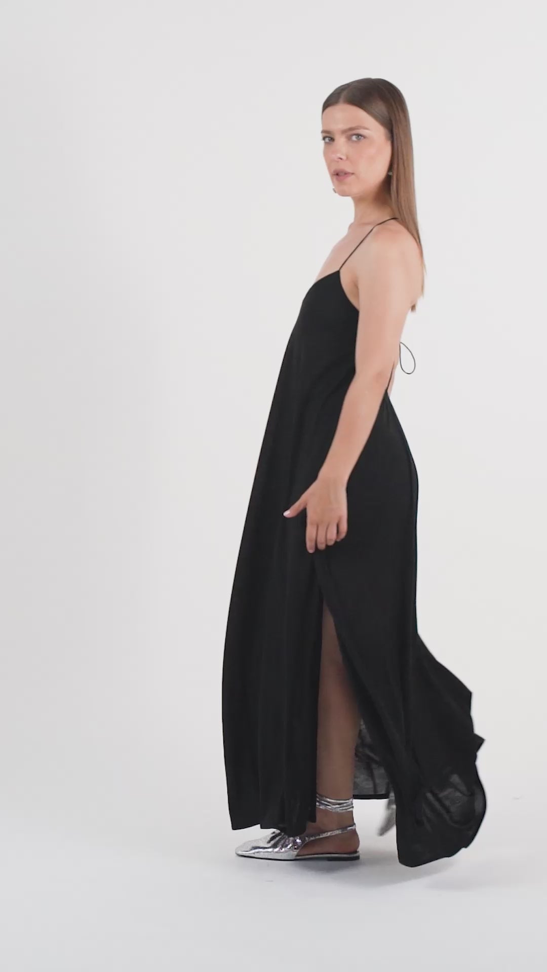 The Secret Black Midaxi Dress – Petite