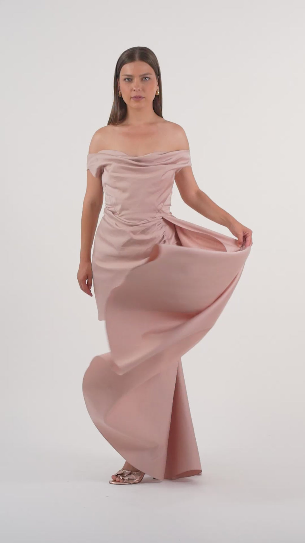 The Asymmetric Gown – Blush
