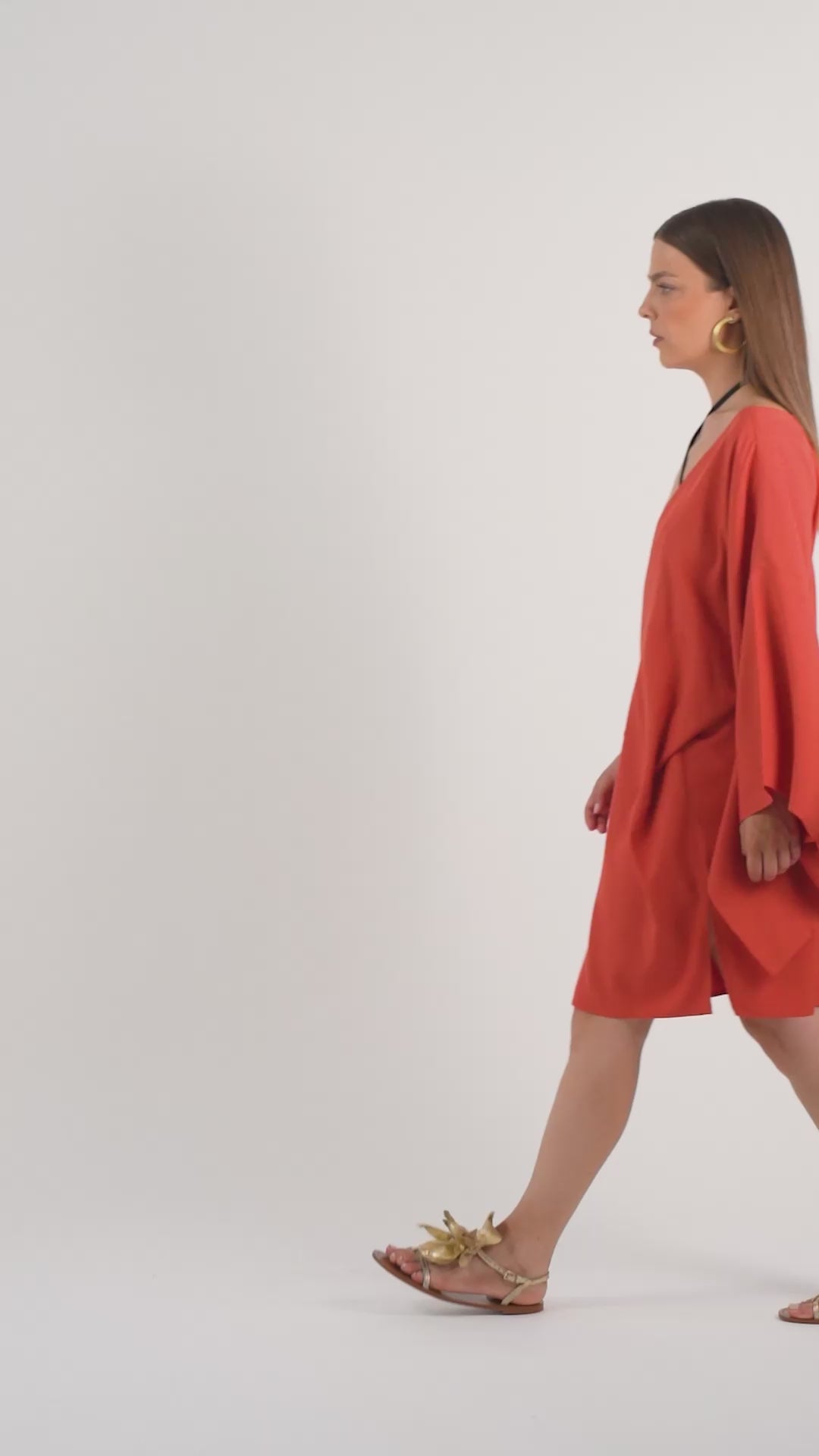 The Convertible Kimono - Sunset Orange